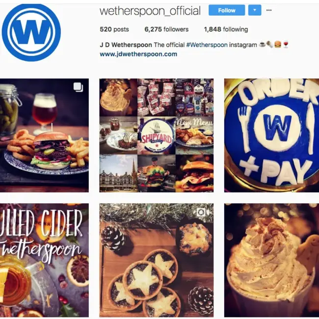 Wetherspoon pub chain shuts its social media accounts